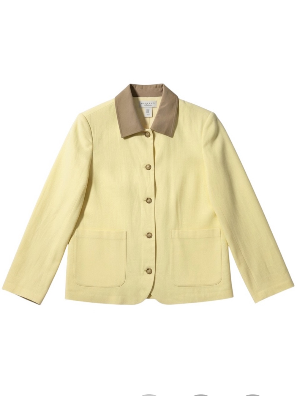 Calypso St. Barth Butter Yellow Linen Blend Lightweight Chore Jacket NWT Medium